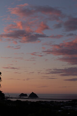 Fototapeta premium Port Taranaki pink skies