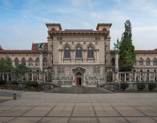 Fototapeta premium Palais de Rumine at Place de la Riponne - Lausanne, Switzerland