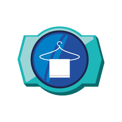 laundry towel in hanger