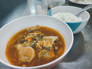 Hot and Sour Katuri Flower Soup at street food