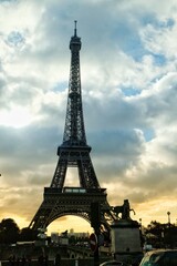 Fototapeta na wymiar View of the Eiffel Tower against the sky, Paris, France