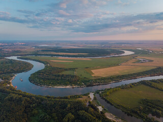 aerial view of river