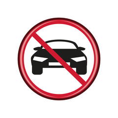 forbidden car traffic sign