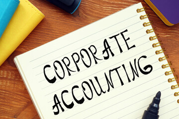  CORPORATE ACCOUNTING question marks sign on the piece of paper.
