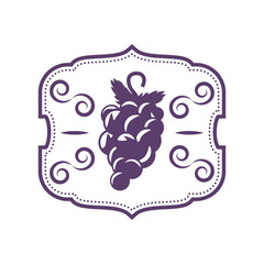 grapes fruit label