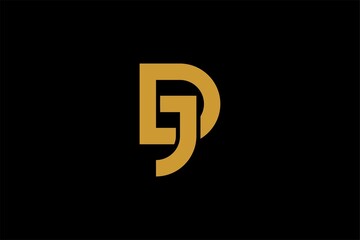 Letter JD logo design vector.