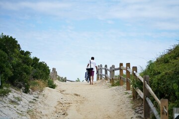 To the beach on a summer day