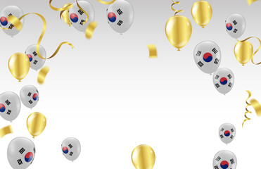 south korea Independence Day poster. Patriotic holiday.south korea balloons