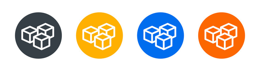 Sugar cubes icon on circle design. Vector illustration