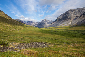 A stream flowing in the summer time in Gates of the Arctic National Park (Alaska), the least visited national park in the United States.