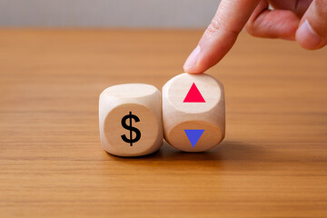 ドル高とドル安　選択　サイコロの目を変える手