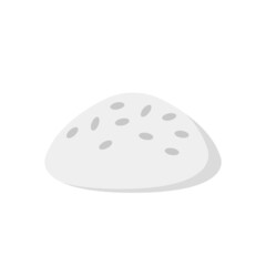 Vector comic cartoon illustration of plain rice or rice isolated on white background