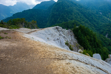 山梨県北杜市の日向山を登山している風景 A view of climbing Mount Hyuga in Hokuto...
