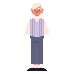 cute grandfather character