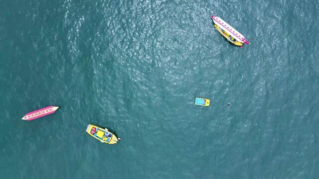 Green sea water