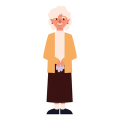 cute granny cartoon