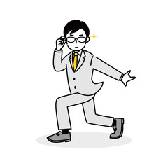 インテリジェンスなビジネスマン