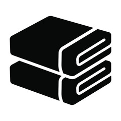 シンプルなタオルのアイコン/白背景