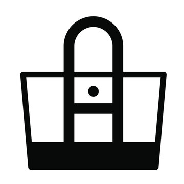 recommend clip art: シンプルなエコバッグのアイコン/白背景