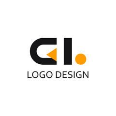 Letter gl for logo company design - obrazy, fototapety, plakaty