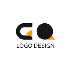 Letter gq for logo company design