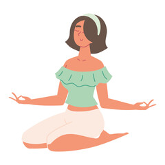 girl doing meditation