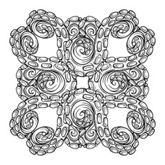Vector octopus tentacles decorative element