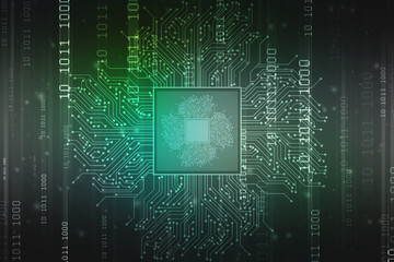 Abstract futuristic circuit board Illustration, Circuit board with various technology elements, Abstract speed technology concept, futuristic digital innovation background