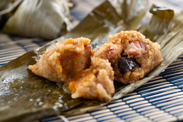 Chinese glutinous rice dumplings zongzi for dragon boats festival