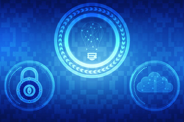 Bulb future technology,innovation background,creative idea concept,Artificial Intelligence background