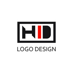 Letter hd for logo company design