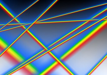 many mini rainbow on blue white gradient  background