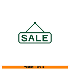 Icon vector graphic of sale asset 