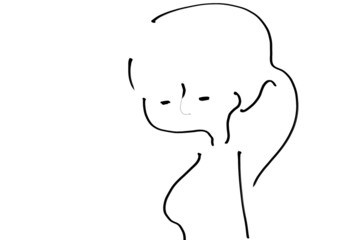 ポニーテールの女性