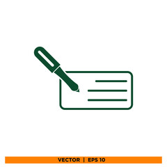 Icon vector graphic of pen card