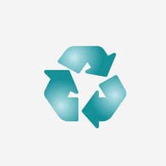 Vector illustration of recycle symbol icon