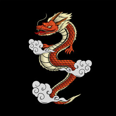 chinese red dragon