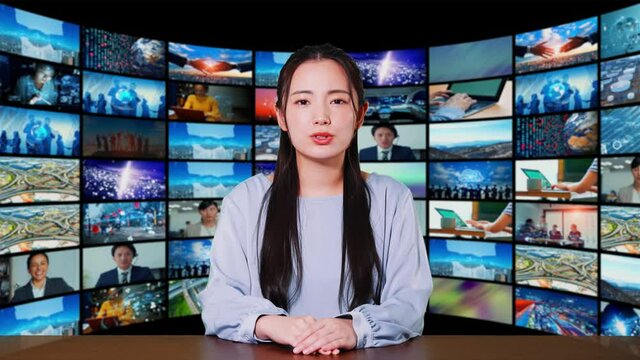 ニュースキャスター　ニュース番組