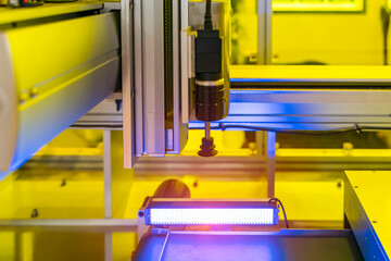 Robotic vision sensor camera system in intellegence factory,manufacturing industry for industry 4.0...