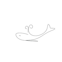 Naklejka na ściany i meble Whale silhouette vector illustration