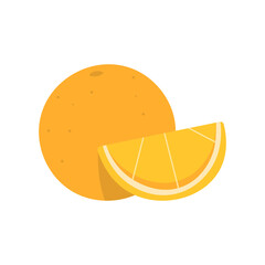illustration of an orange fruit. sweet orange. fruit and food. flat cartoon style. vector design