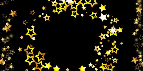 Fototapeta premium 3D Golden Stars Stock Image