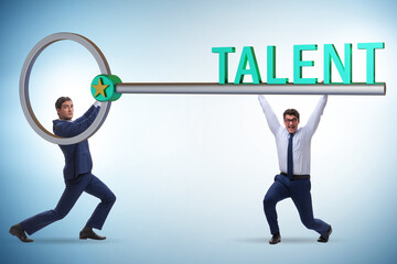 Businessman in talent management concept