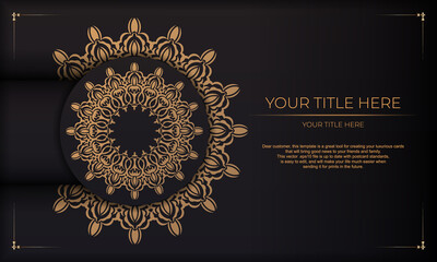 Luxurious background with vintage vintage ornaments and place for your design. Template for print design invitation card with mandala ornament.