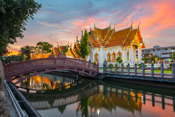 Obraz premium Marble Temple Wat Benchamabophit Bangkok Thailand