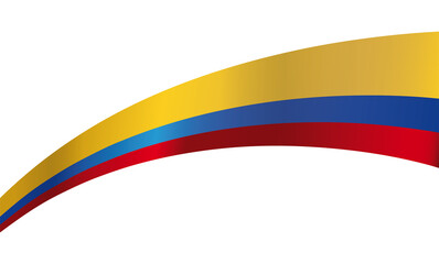Colombian flag isolated over white background, Vector illustration