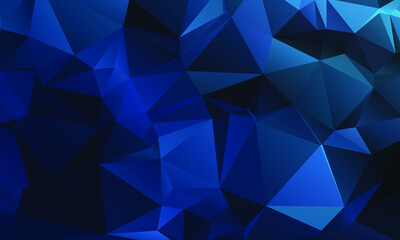Blue Abstract Color Polygon Background Design, Abstract Geometric Origami Style With Gradient