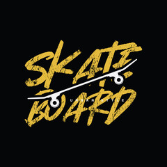 SKATEBOARD, illustration typography. perfect for t shirt design © D GANGGA