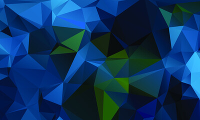 Blue Abstract Color Polygon Background Design, Abstract Geometric Origami Style With Gradient