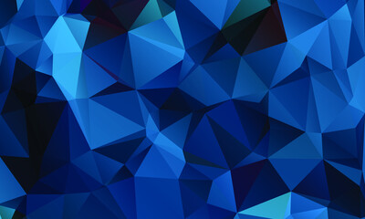 Blue Abstract Color Polygon Background Design, Abstract Geometric Origami Style With Gradient
